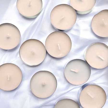 Handmade White Unscented Soy Wax Tealight Collection 50 Pieces